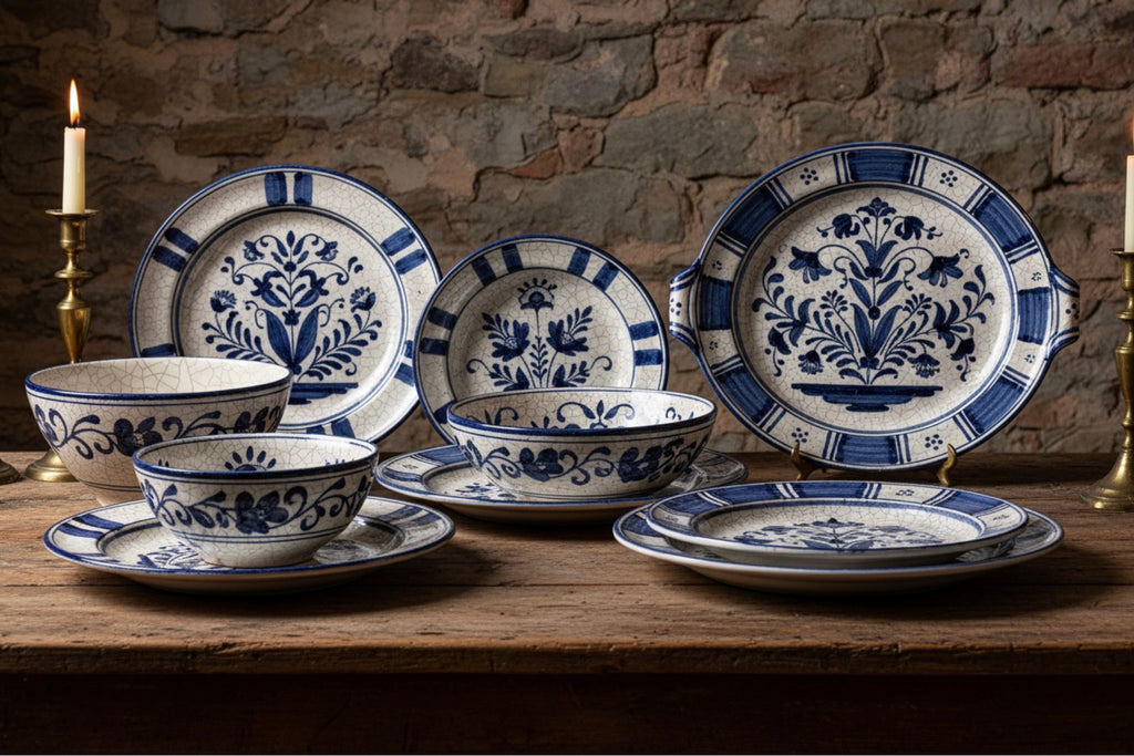 Cobalt Blue Italian Ceramic Dish Set
